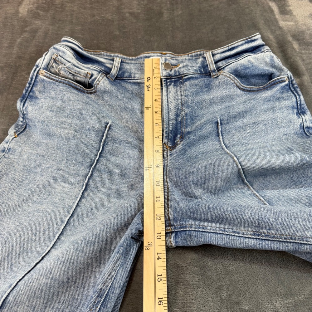 Dear John Holly Straight Leg Women's Jeans Front Seam Cuffed Size 31 High Rise - Picture 8 of 10